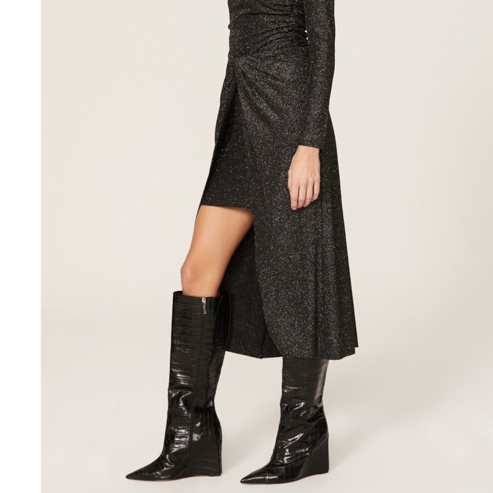 AllSaints Sami Metallic Skirt - Size US 2 - Picture 6 of 16